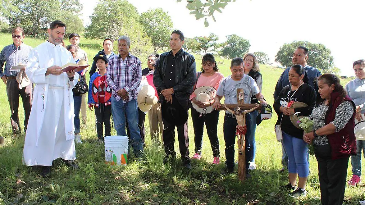 El grupo de ejidatarios propietarios de los predios ubicados en San Salvador Chachapa, a un costado del parque Flor del Bosque